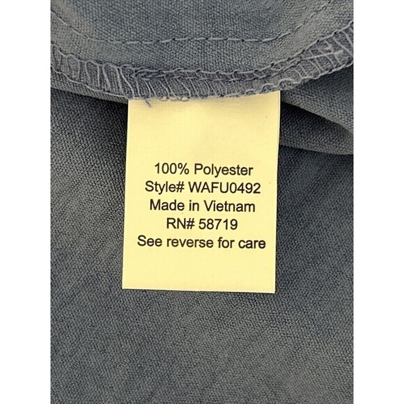 NY Collection Balloon Sleeve Peasant Blue Blouse Plus Size 2X (18/20) - Picture 8 of 15